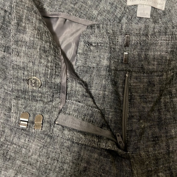 Women’s NEW YORK & COMPANY, 55% Linen, Casual Capris, Black/White, Size 8 - Picture 6 of 8